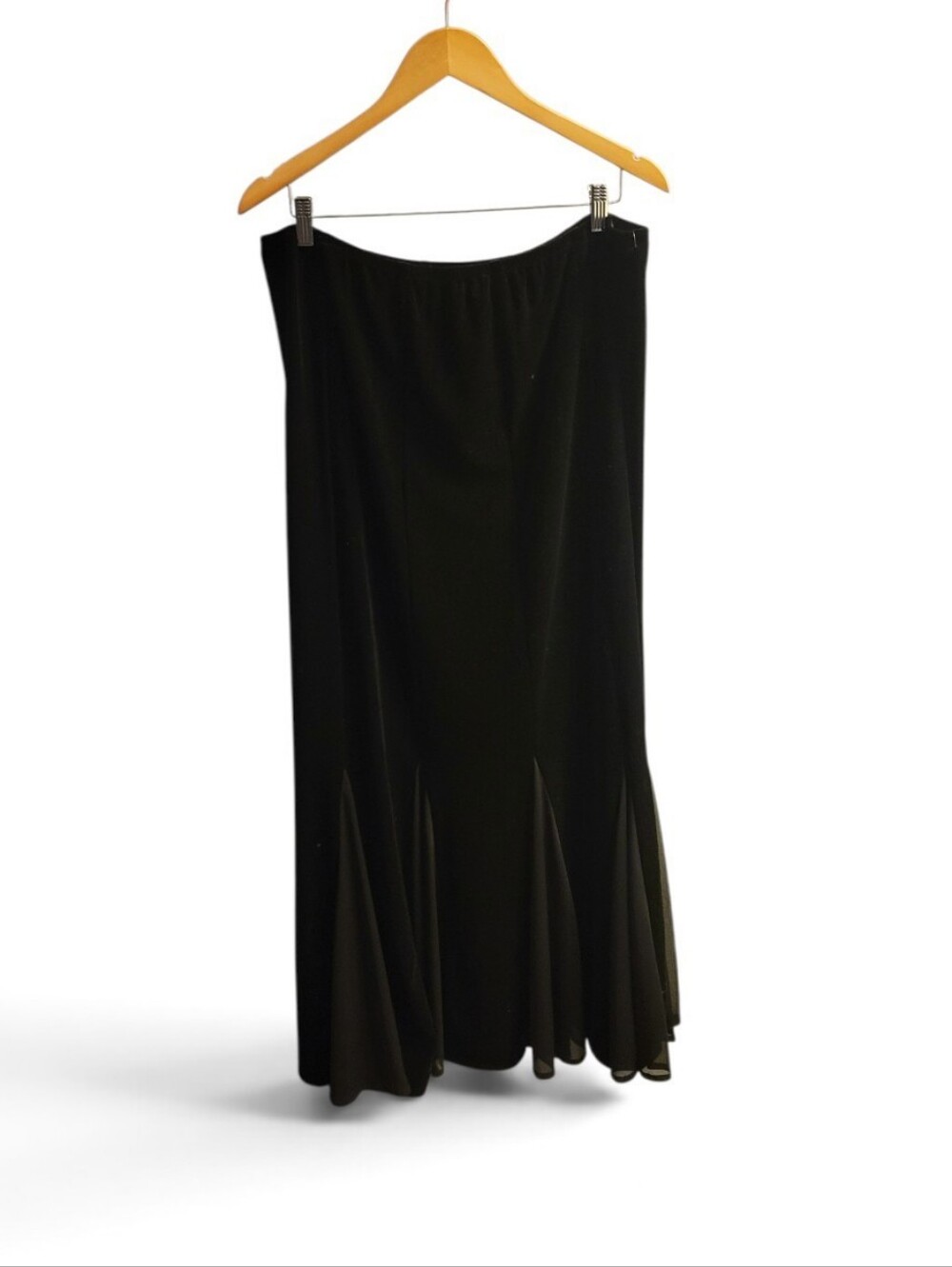 Lane Bryant Velvet Chiffon Flare Maxi Skirt